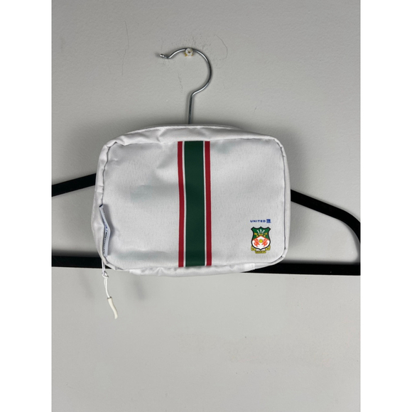 United Airlines × Wrexham AFC Travel Amenity Kit White Bag Recycled Materials Ex